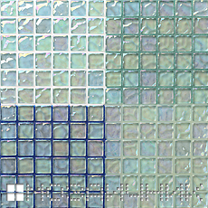Стеклянная мозаика, прозрачная затирка с фотолюминесцентной добавкой