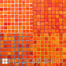 Стеклянная мозаика затертая разными цветами эпоксидной затирки фото