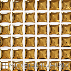 Золотая мозаика затерта кристально белой эпоксидной затиркой фото